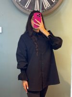 شومیز لینن زنانه یقه دوبل