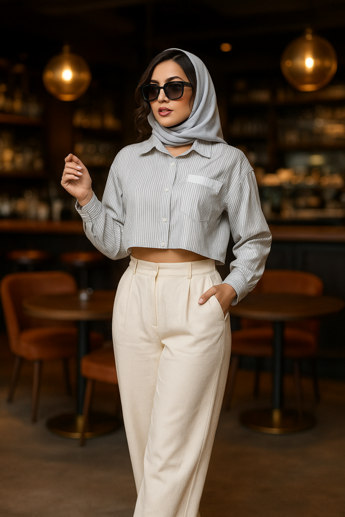 چرا شومیز کراپ راه‌ راه بهترین انتخاب برای استایل نیمه رسمی است؟