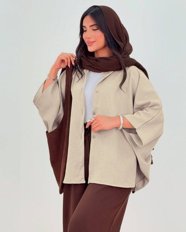 مانتو پانچو زنانه کرم