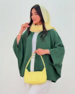 مانتو پانچو زنانه سبز۱