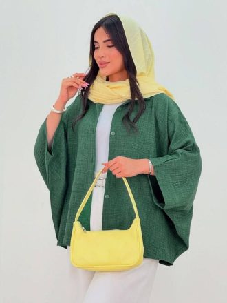 مانتو پانچو زنانه سبز۱