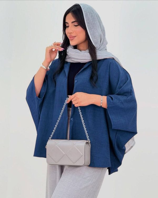 مانتو پانچو زنانه ابی