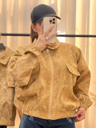 بامبر جکت مخمل کبریتی