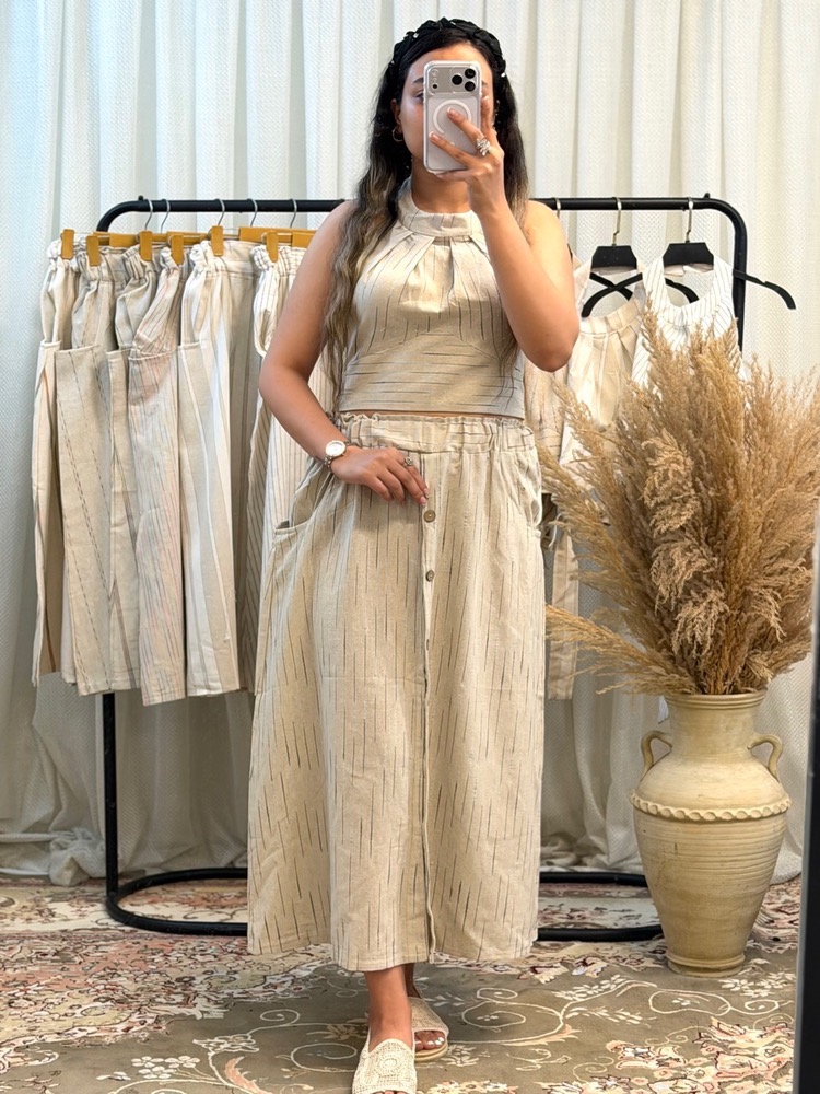 ست کراپ و دامن بلند زنانه - Image 10