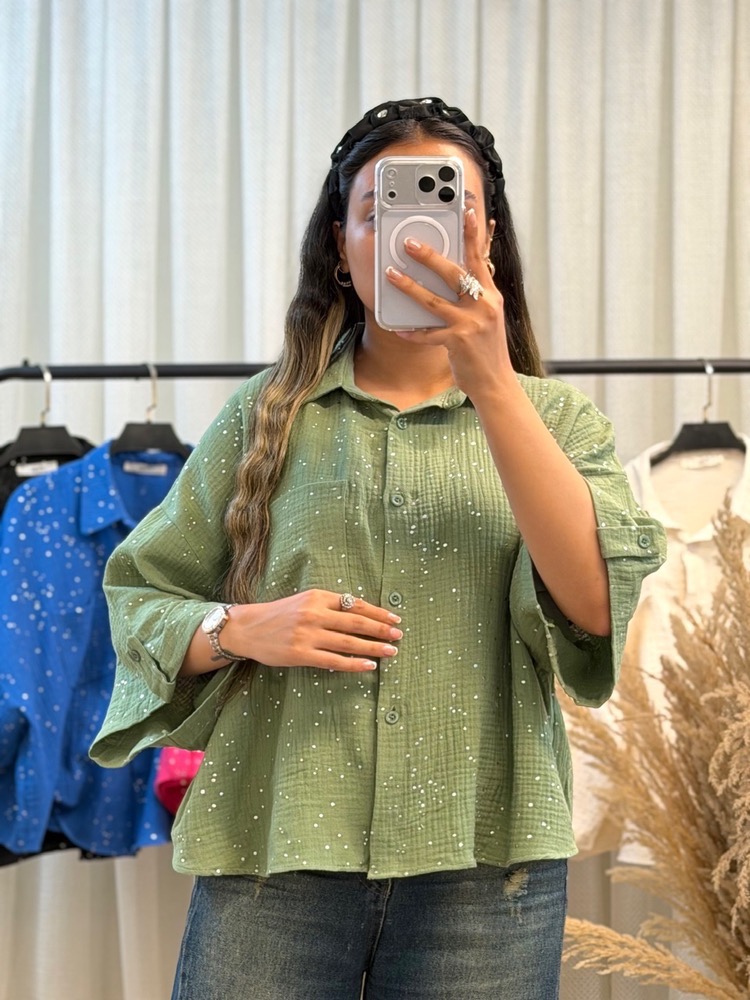 شومیز باکسی لش زنانه - Image 17