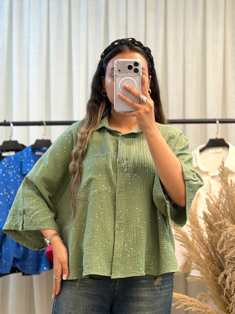 شومیز باکسی لش زنانه - Image 25