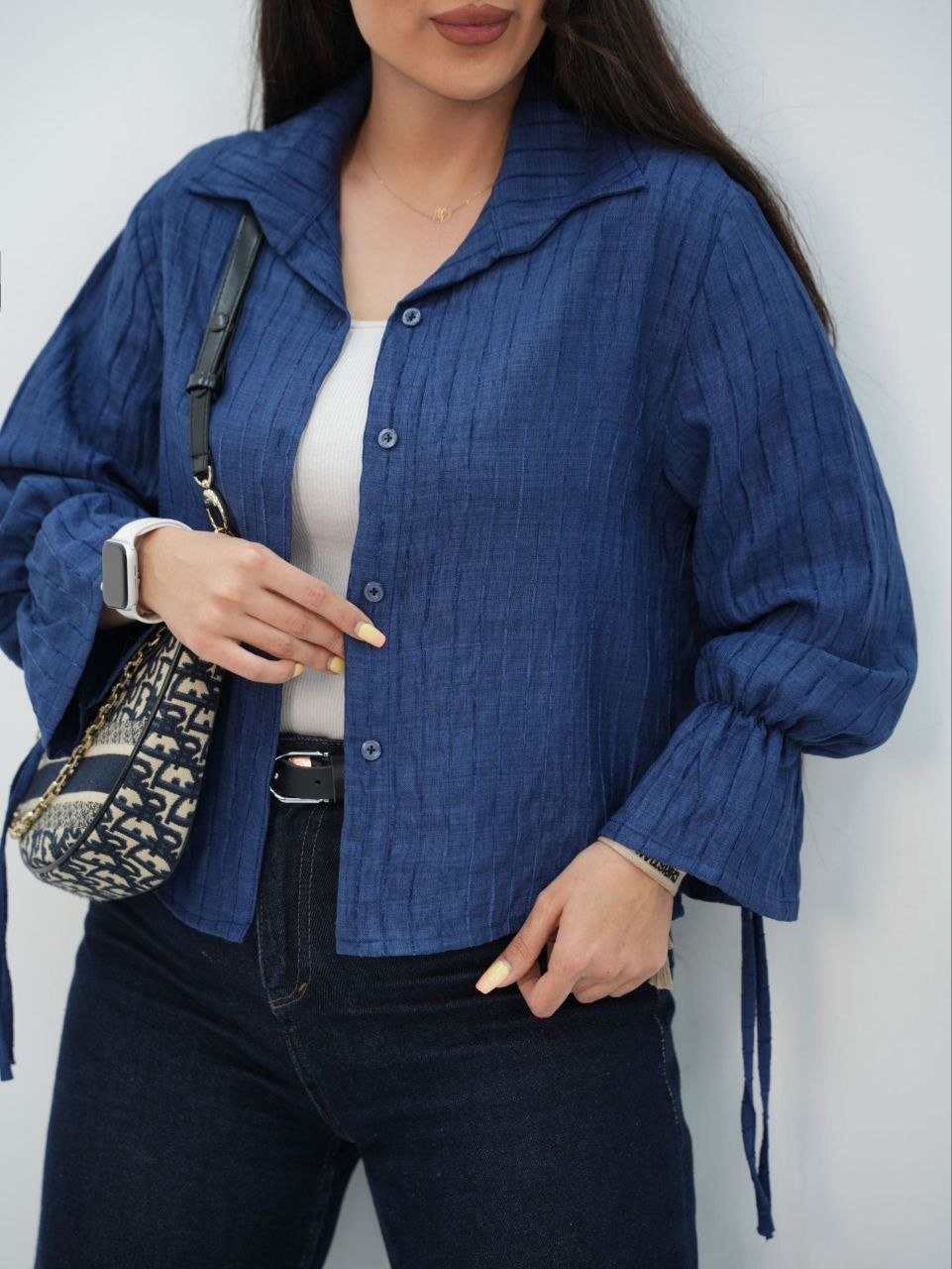 شومیز آستین بند دار زنانه - Image 19