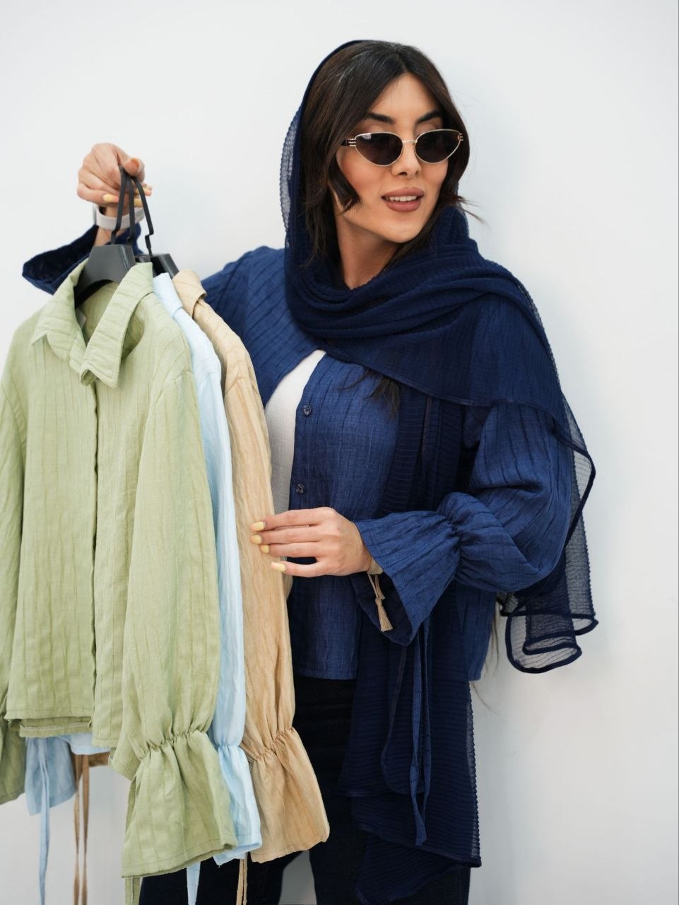 شومیز آستین بند دار زنانه - Image 16