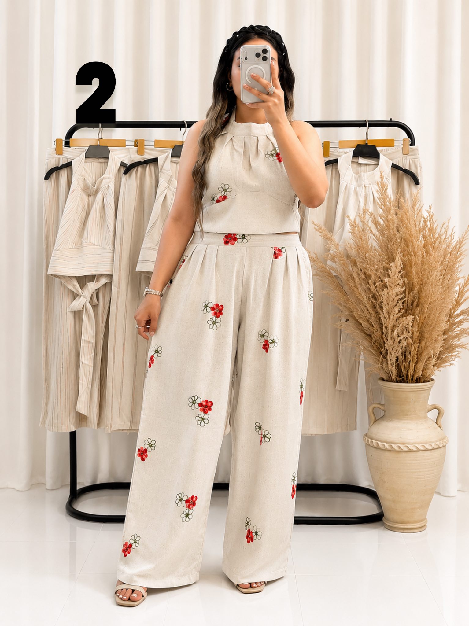 ست کراپ و شلوار زنانه ترند - Image 18