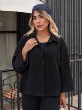 شومیز حصیری زنانه مشکی